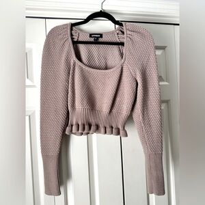 Express body contour cropped sweater sz SMALL